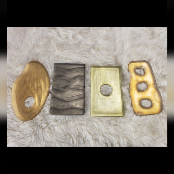 Alexis Bittar Jewelry - VTG ALEXIS BITTAR Sculpture Set Home Decor Jewelry Necklace Artisan Lucite Mod